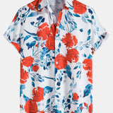 Floral Print Resort Button Up Shirt