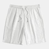 Geometry Textured Cuban Shirt & Shorts Set