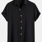 Textured Fabric Short Sleeve Shirt