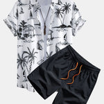 Island Sailing Print Shirt & Swim Shorts Set
