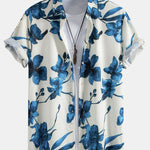 Ink Floral Print Shirt & Swim Shorts Set