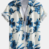 Ink Floral Print Shirt & Swim Shorts Set