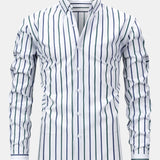 Long Sleeve Stripe Button Up Shirt