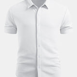 Muscle Fit Textured Button Up Shirt
