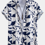 Color Block Print Shirt & Swim Shorts Set