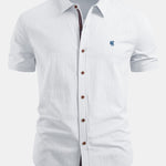 Short Sleeve Linen Button Up Shirt