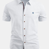 Short Sleeve Linen Button Up Shirt