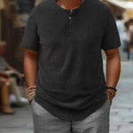 TEXTURED CREW NECK SHIRT FOR MEN