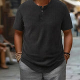 TEXTURED CREW NECK SHIRT FOR MEN