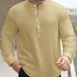 BOAT NECK COTTON SHIRT FOR MEN