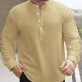 BOAT NECK COTTON SHIRT FOR MEN