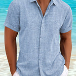 LINEN LAPEL SHIRT FOR MEN