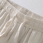 Linen Rayon Blend Shirt & Linen Drawstring Shorts Set