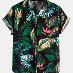 Palm Trees Print Cotton Shirts
