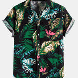 Palm Trees Print Cotton Shirts