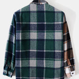 Contrast Panel Check Overshirt