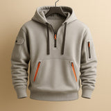 HALF-ZIP FLEECE HOODIE FOR MEN