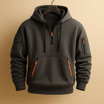 HALF-ZIP FLEECE HOODIE FOR MEN
