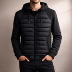 QUILTED ZIP HOODIE FOR MEN