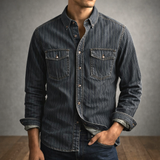 STRIPED LONG-SLEEVE SHIRT FOR MEN