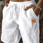 WOVEN LINEN SHORTS FOR MEN