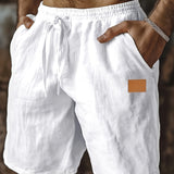 WOVEN LINEN SHORTS FOR MEN