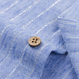 Long Sleeve Stripe Linen Button Up Shirt