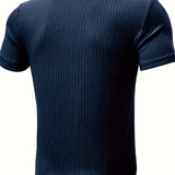 TEXTURED CREW NECK SHIRT FOR MEN