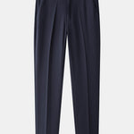 Contrast Textured Knit Polo & Slim Fit Tapered Trousers Set