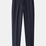 Contrast Textured Johnny Collar Polo & Slim Fit Tapered Trousers Set