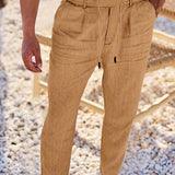 LINEN DRAWSTRING TROUSERS FOR MEN