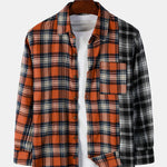 Contrast Plaid Shirt with Pocket