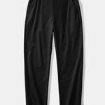 Contrast Trim Ribbed Johnny Collar Knit Polo & Trousers Set