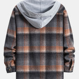 Flannel Plaid Hooded Overshirt