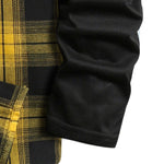 Plaid Button Front Hooded Shirt
