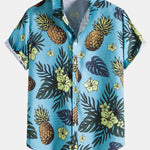Tropical Floral Pineapple Print Shirt