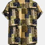 Paisley Geometry Print Button Up Shirt