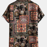 Paisley Baroque Print Button Up Shirt