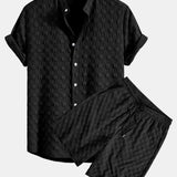 Checkerboard Jacquard Shirt & Checkerboard Jacquard Shorts Set
