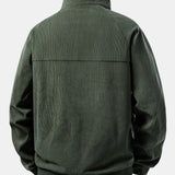 Quarter Zip Corduroy Raglan Sleeve Sweatshirt & Corduroy Pants Set