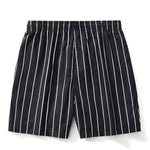 Palm Tree Print Shirt & Striped Swim Shorts Set