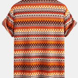 Geometric Cuban Shirt & Swim Shorts Set