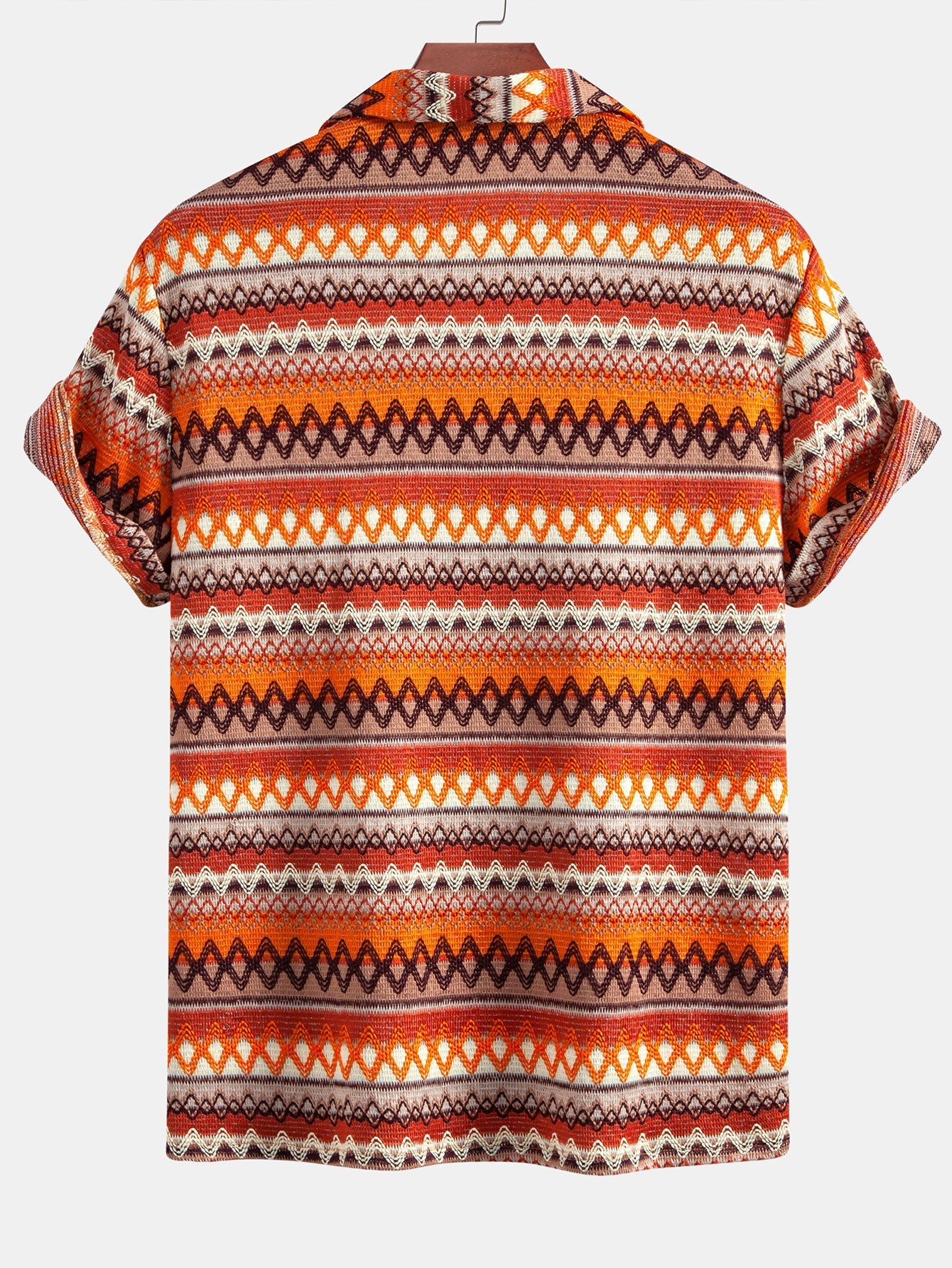 Geometric Cuban Shirt & Swim Shorts Set