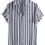 Stripes Short Sleeve Casual Shirts