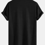 Textured Seersucker Short Sleeve Shirt & Drawstring 6“ Shorts Set