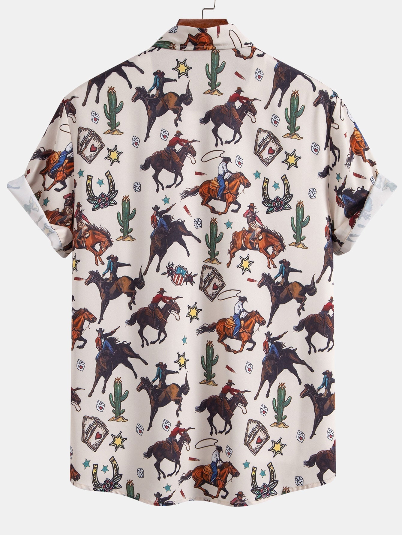 Cowboy Print Button Up Shirt