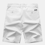 Stripe Knit Zip Up Polo Shirt & Cotton Chino Shorts Set