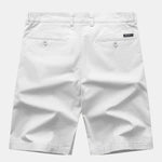 Texture Contrast Knitted V Neck Polo Shirt & Cotton Chino Shorts Set