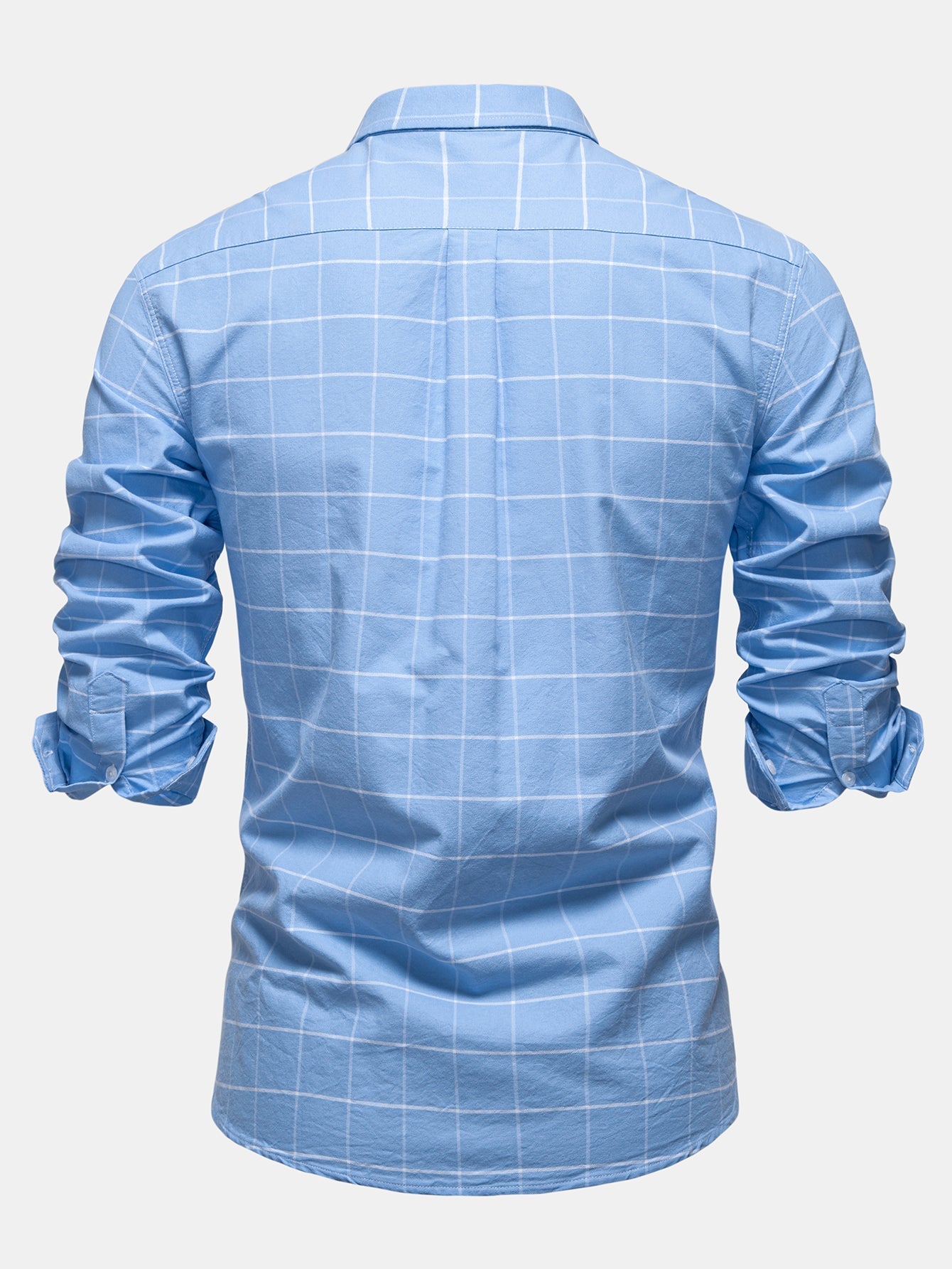 Cowboy Embroidery Cotton Plaid Button Up Shirt