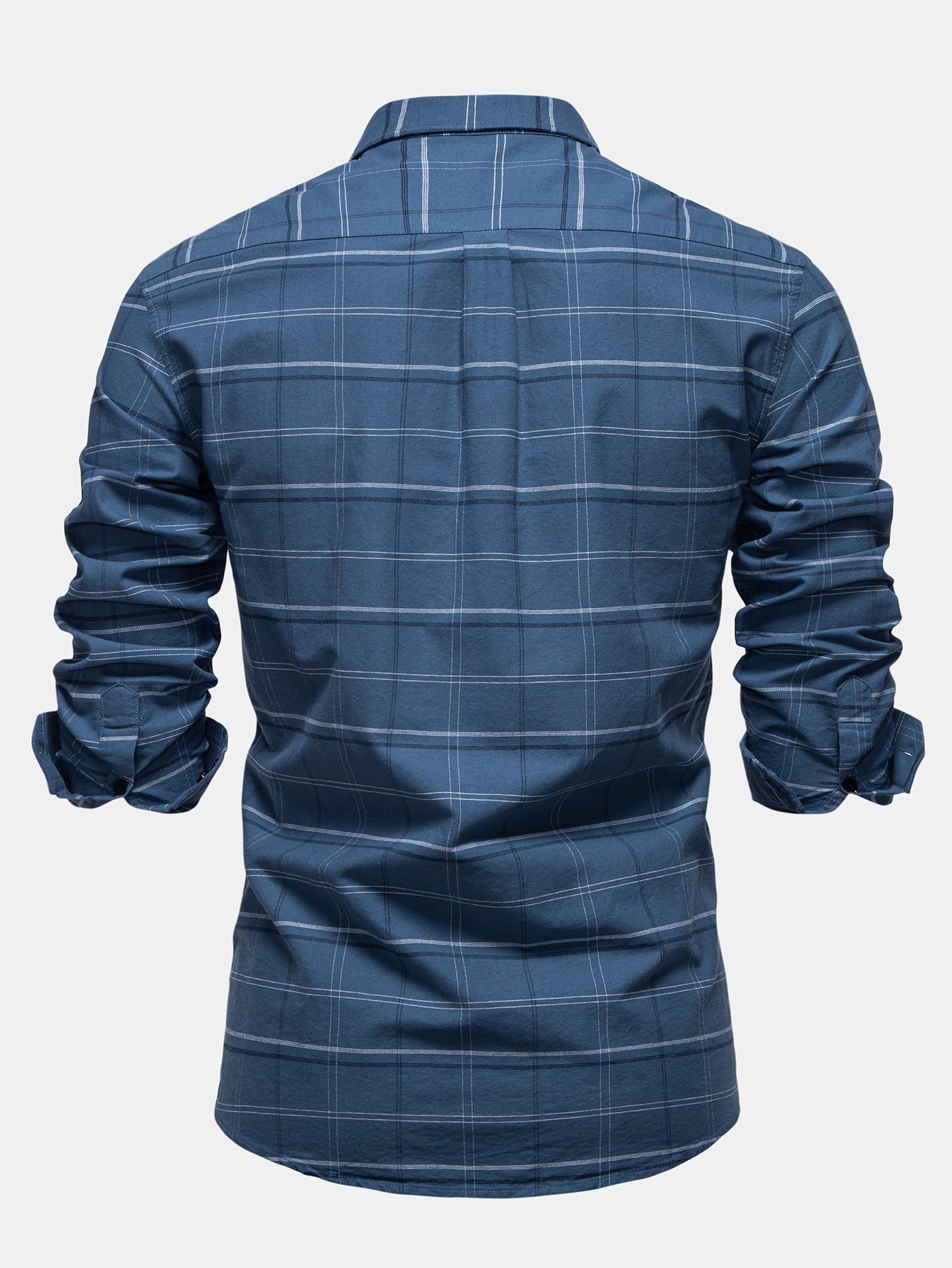 Cotton Cowboy Embroidery Plaid Button Up Shirt